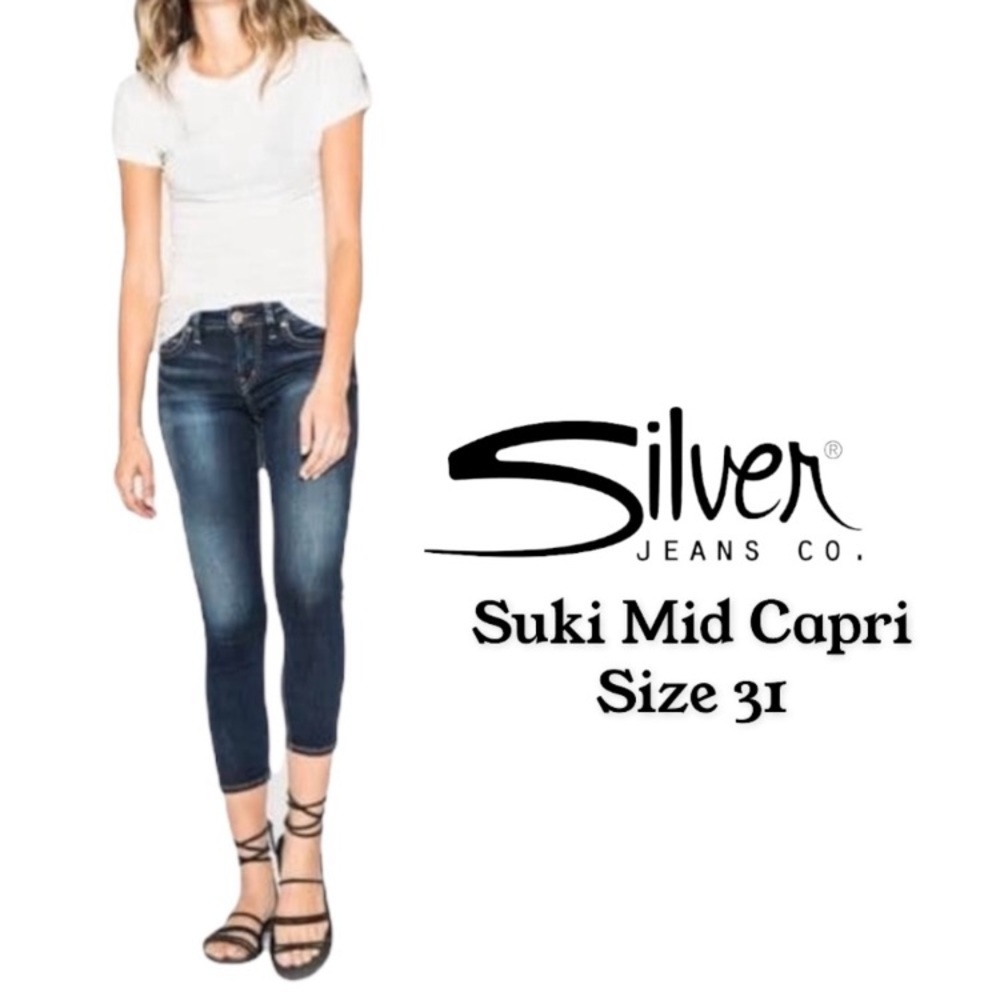 Silver Jeans Suki Cropped Capri Jeans Women's Size 31